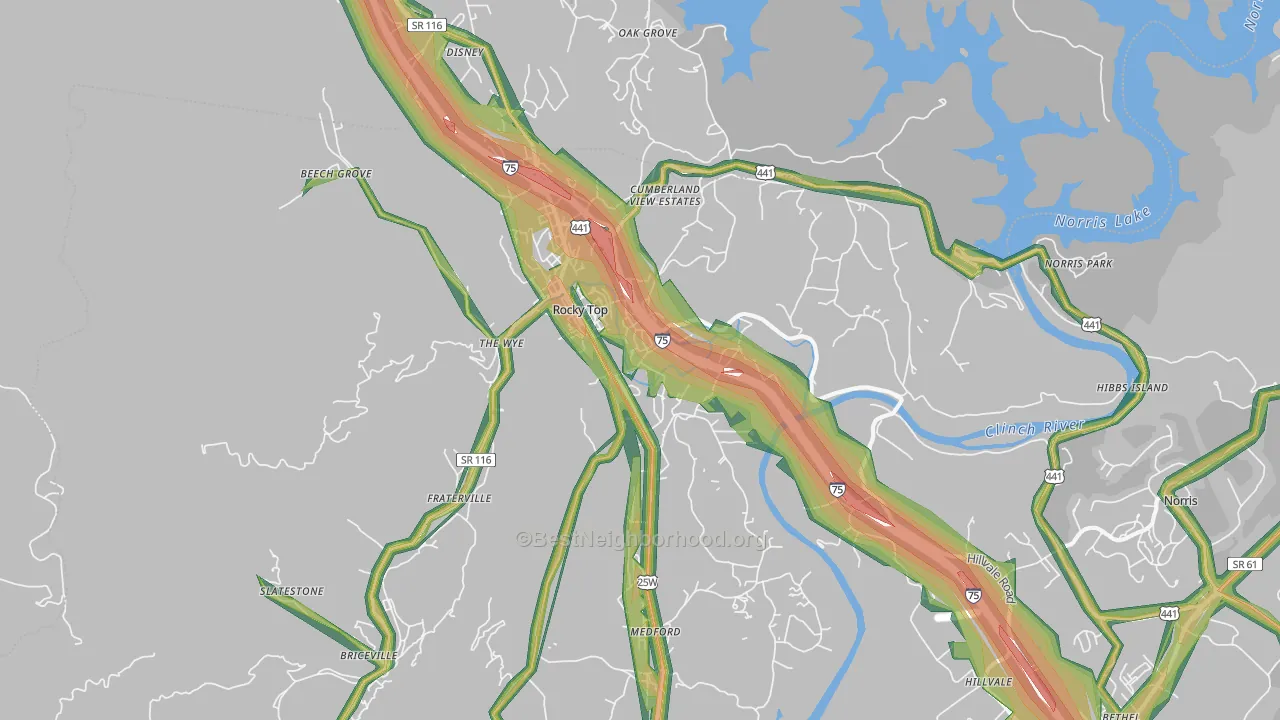 37769, TN Map of Noise Levels in 37769