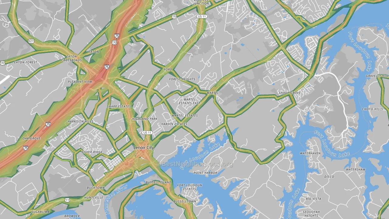 37772, TN Map of Noise Levels in 37772
