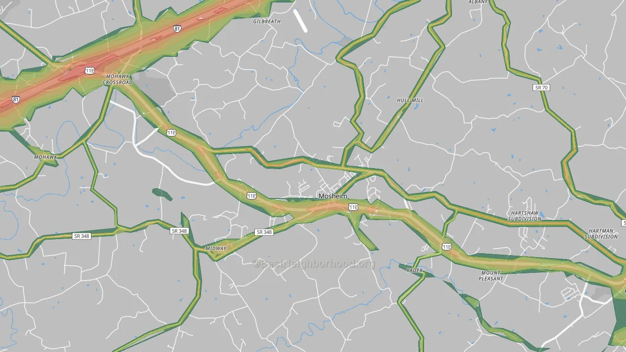 37818, TN Map of Noise Levels in 37818