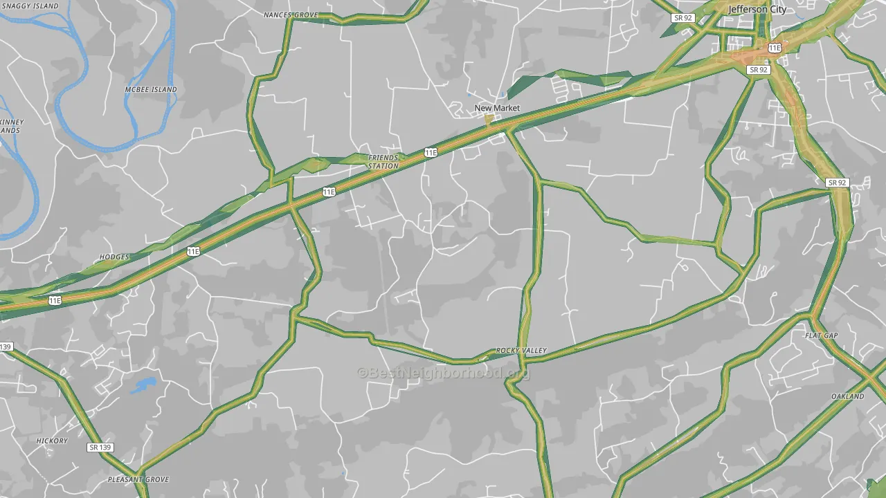 37820, TN Map of Noise Levels in 37820