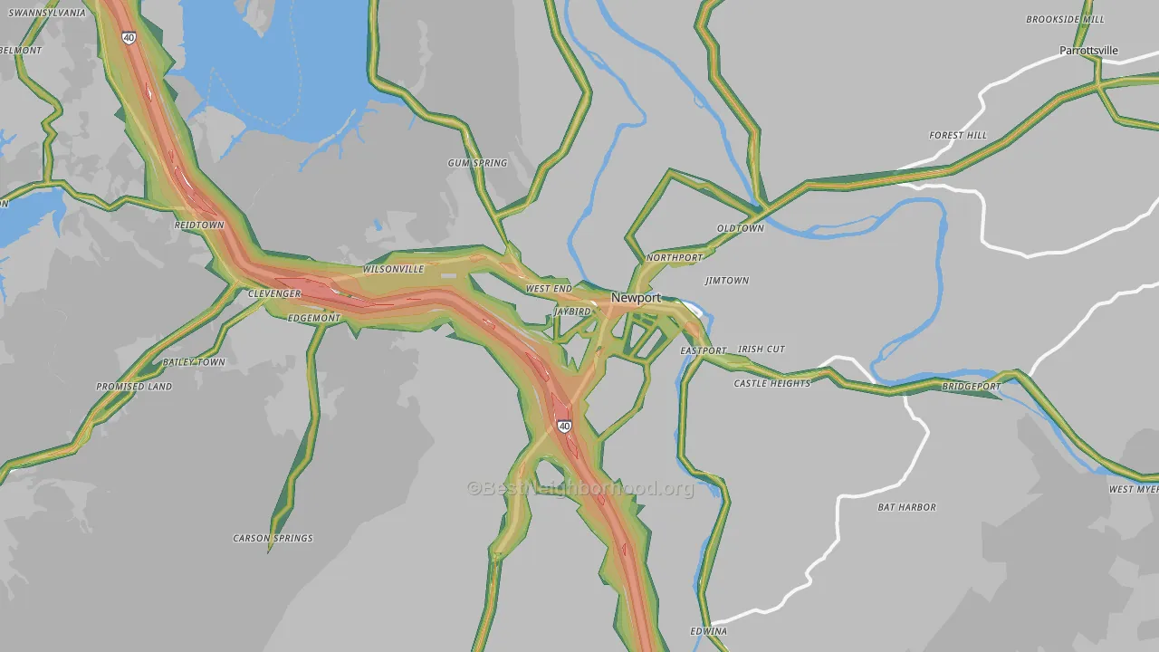37821, TN Map of Noise Levels in 37821