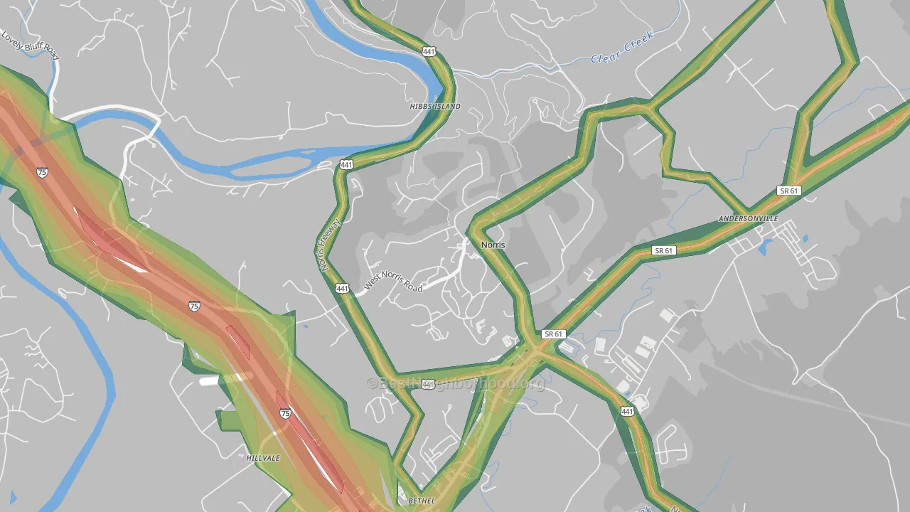 37828, TN Map of Noise Levels in 37828