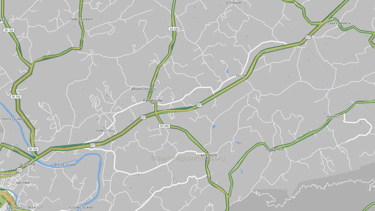 37843, TN Map of Noise Levels in 37843