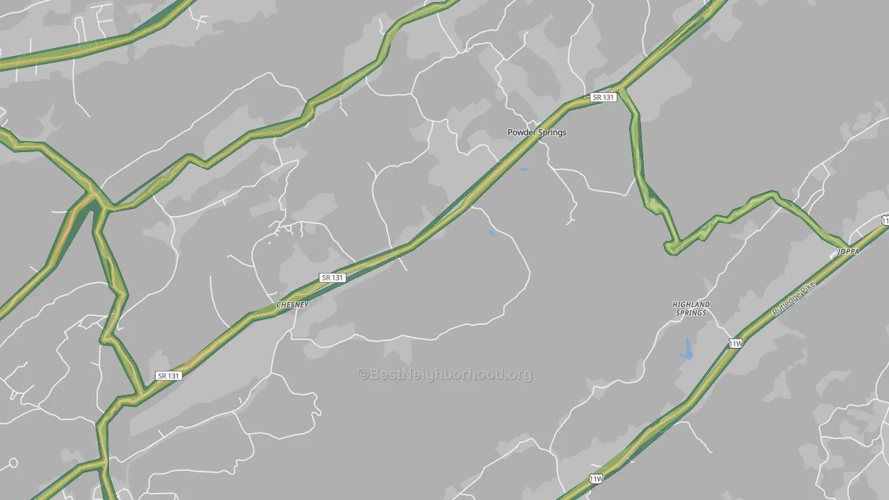 37848, TN Map of Noise Levels in 37848