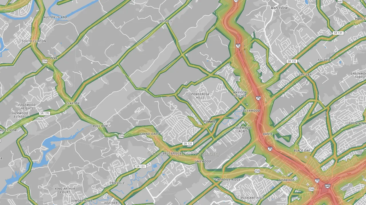 37849, TN Map of Noise Levels in 37849
