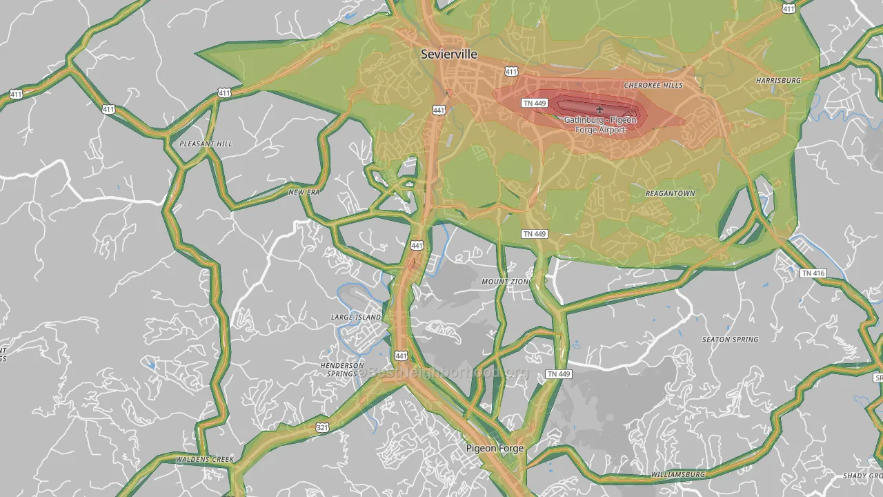 37862, TN Map of Noise Levels in 37862