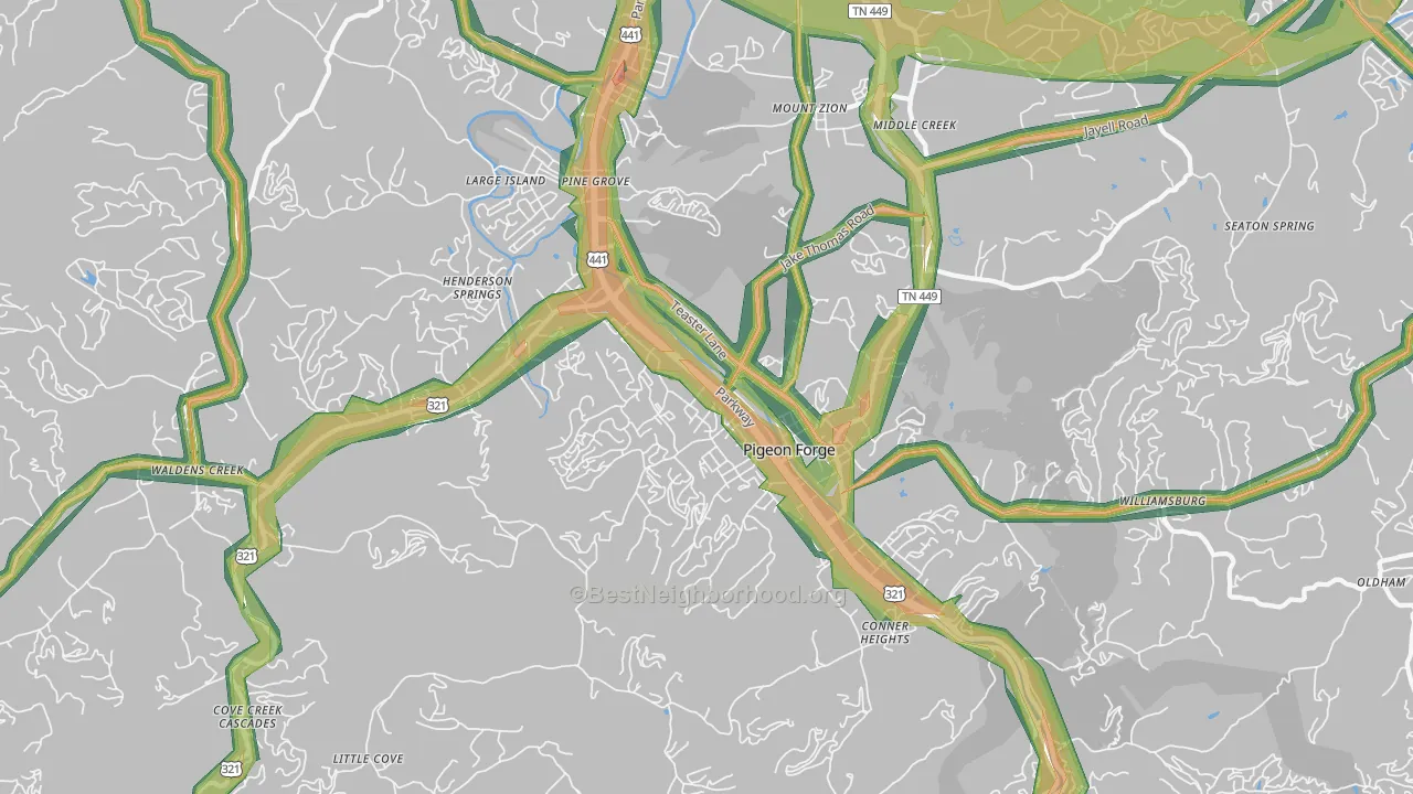 37863, TN Map of Noise Levels in 37863