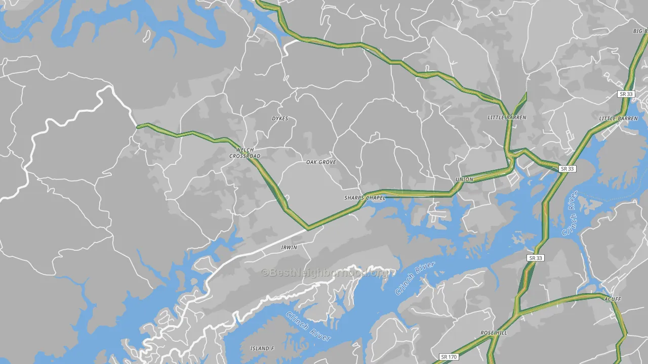 37866, TN Map of Noise Levels in 37866