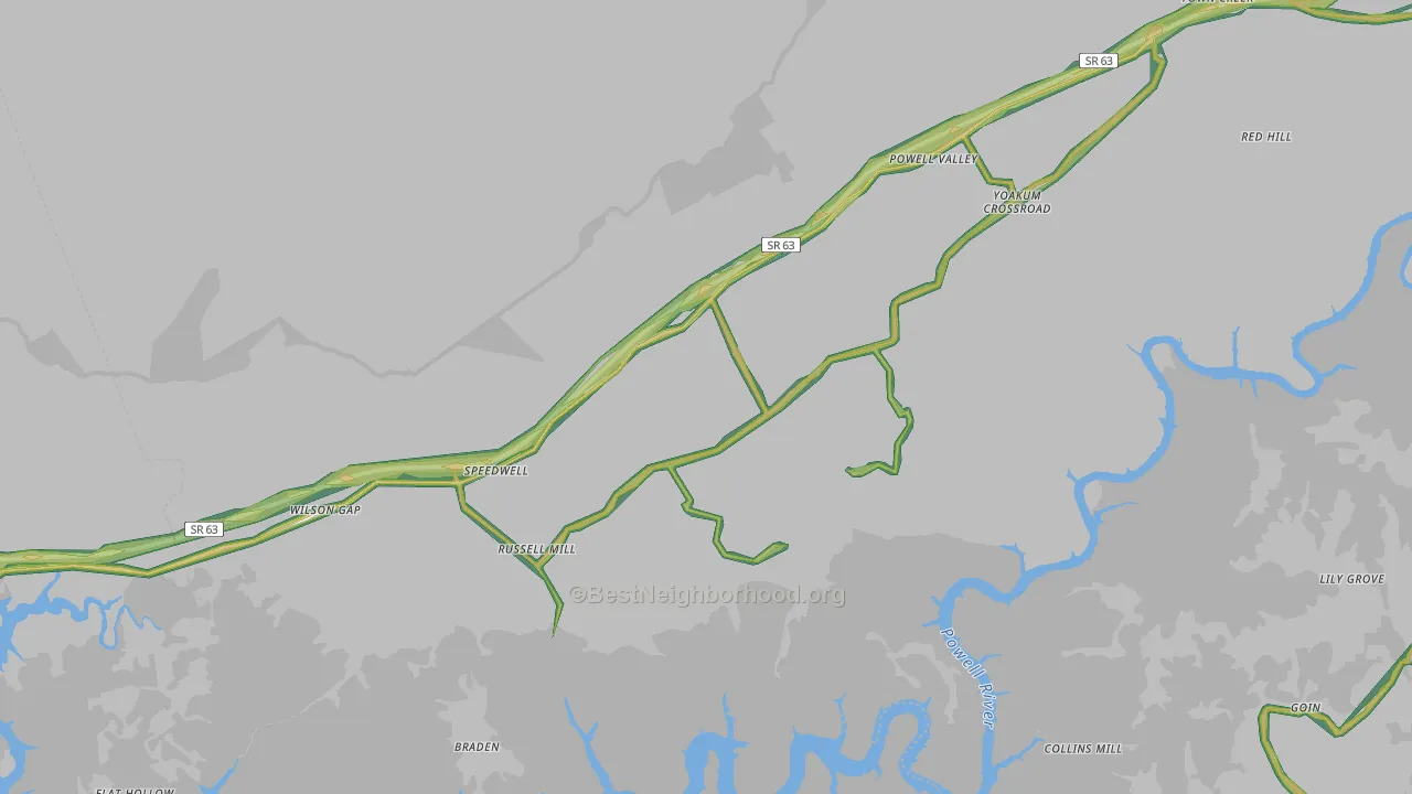 37870, TN Map of Noise Levels in 37870