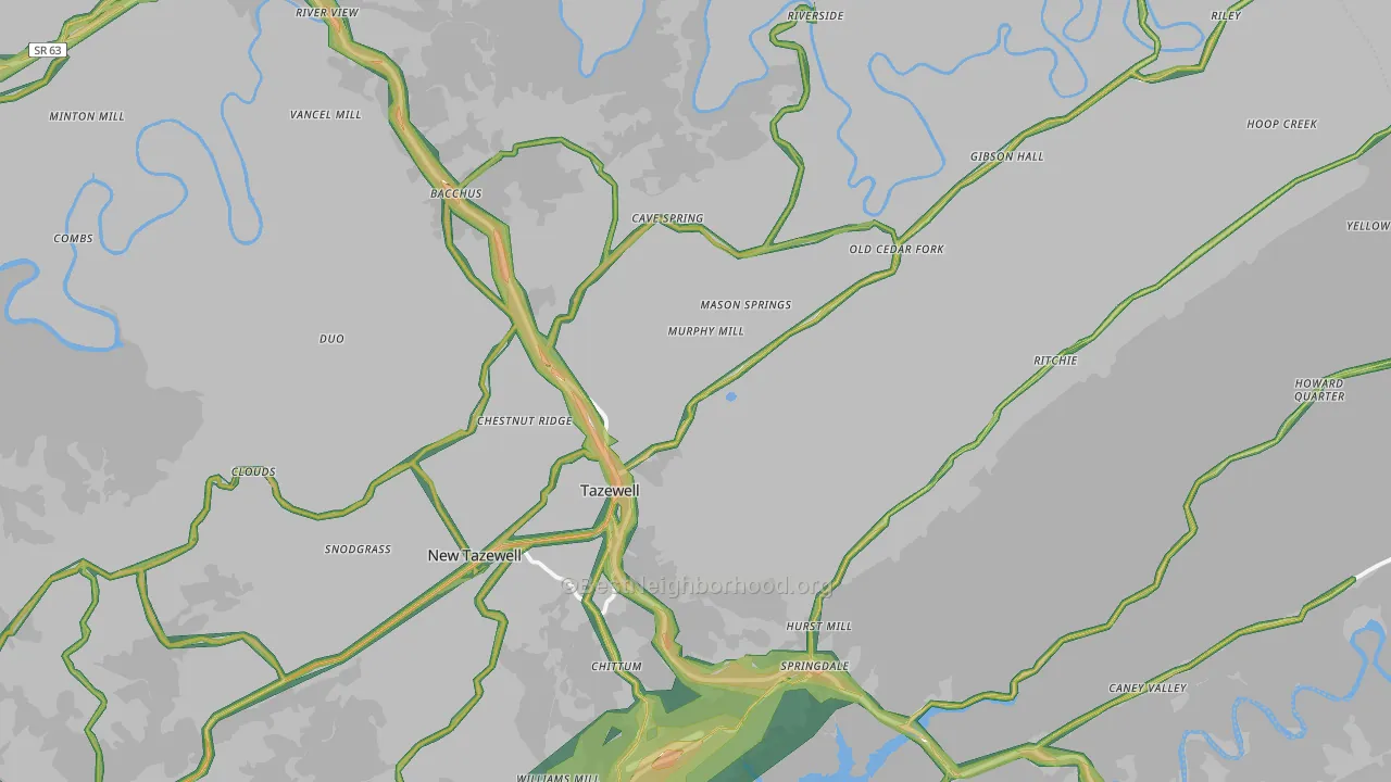 37879, TN Map of Noise Levels in 37879
