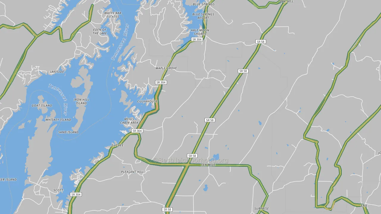 37880, TN Map of Noise Levels in 37880