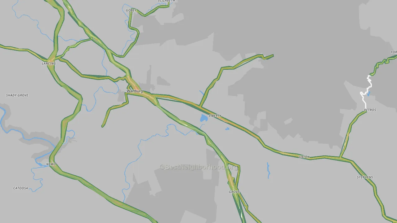 37887, TN Map of Noise Levels in 37887