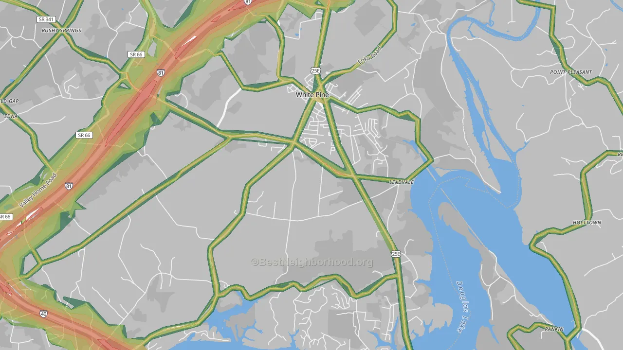 37890, TN Map of Noise Levels in 37890