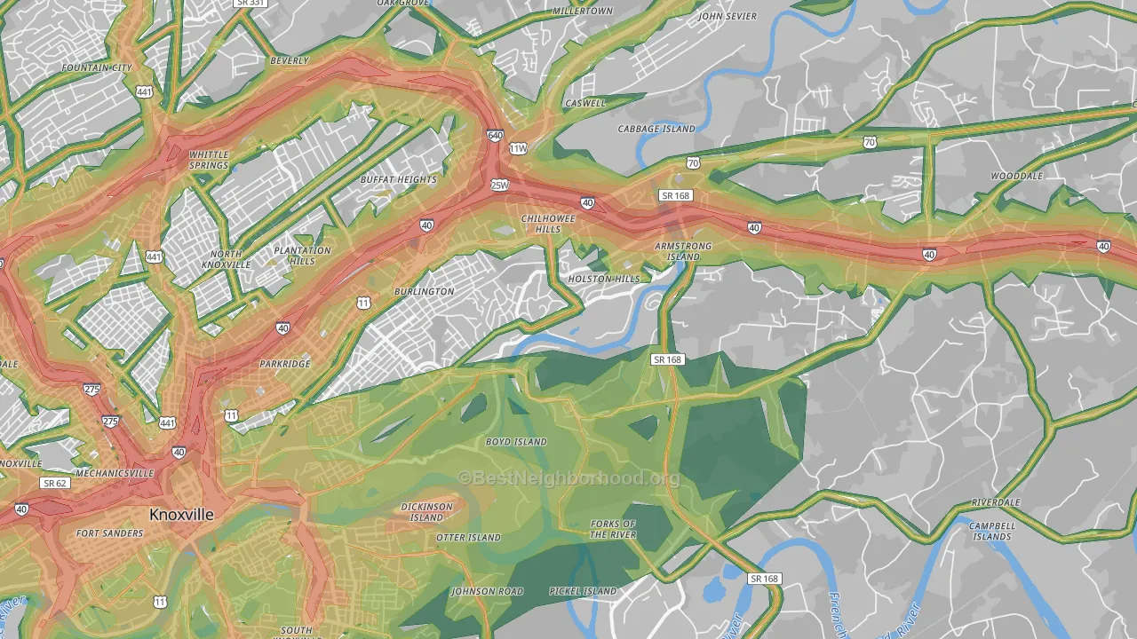 37914, TN Map of Noise Levels in 37914