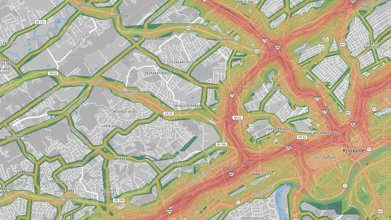 37921, TN Map of Noise Levels in 37921