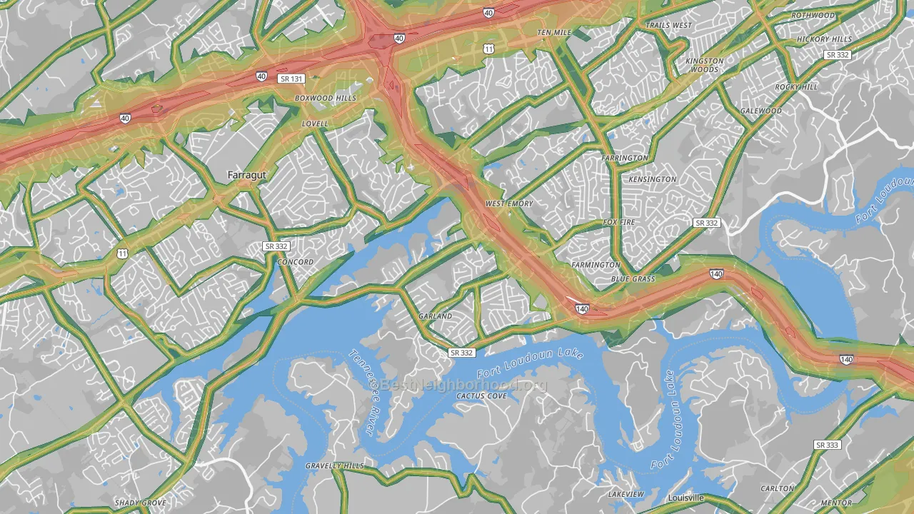 37922, TN Map of Noise Levels in 37922