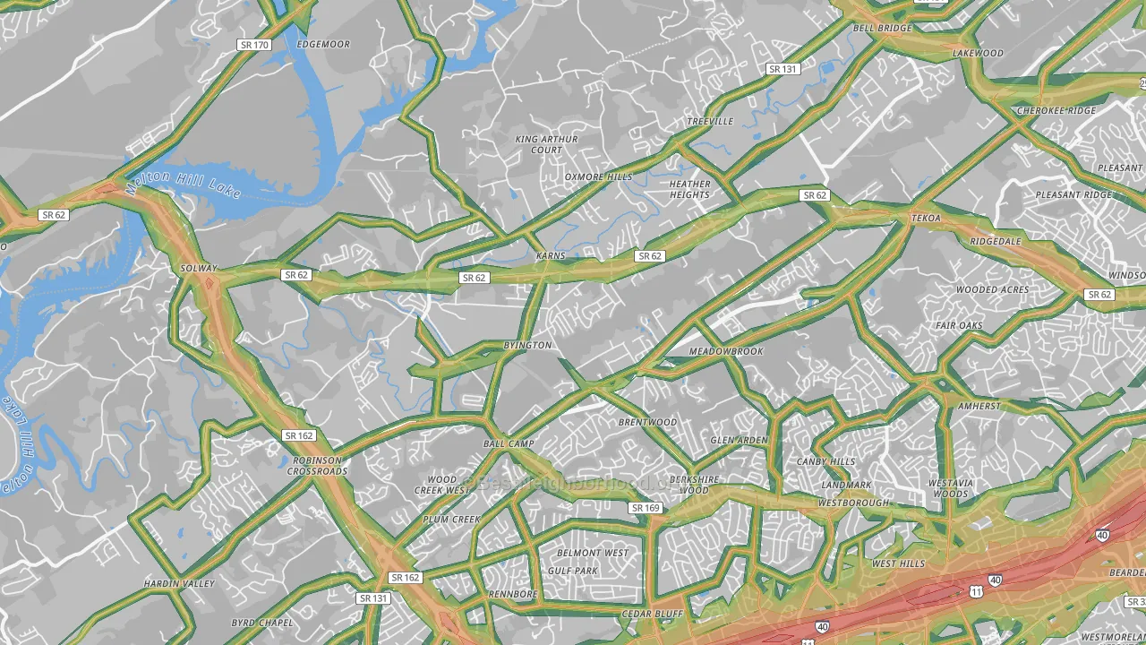 37931, TN Map of Noise Levels in 37931