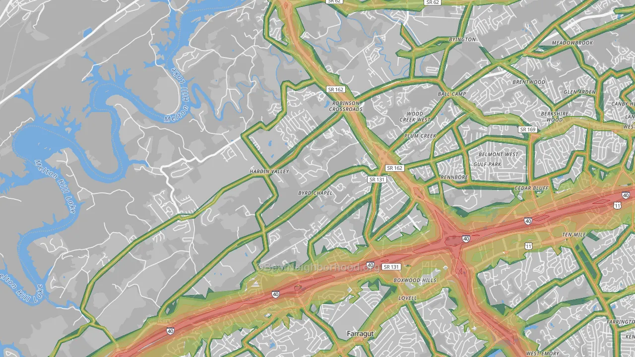 37932, TN Map of Noise Levels in 37932