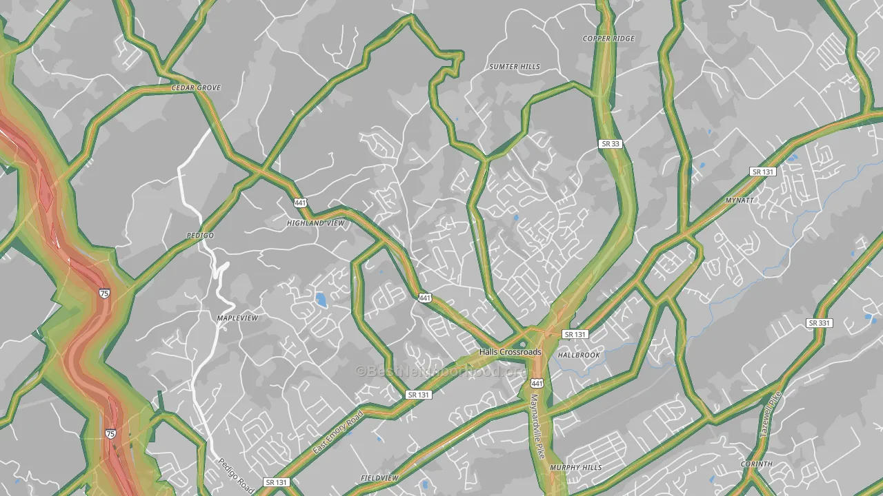 37938, TN Map of Noise Levels in 37938