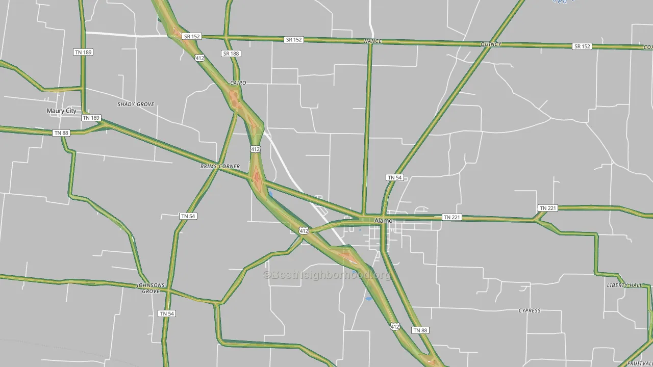 38001, TN Map of Noise Levels in 38001