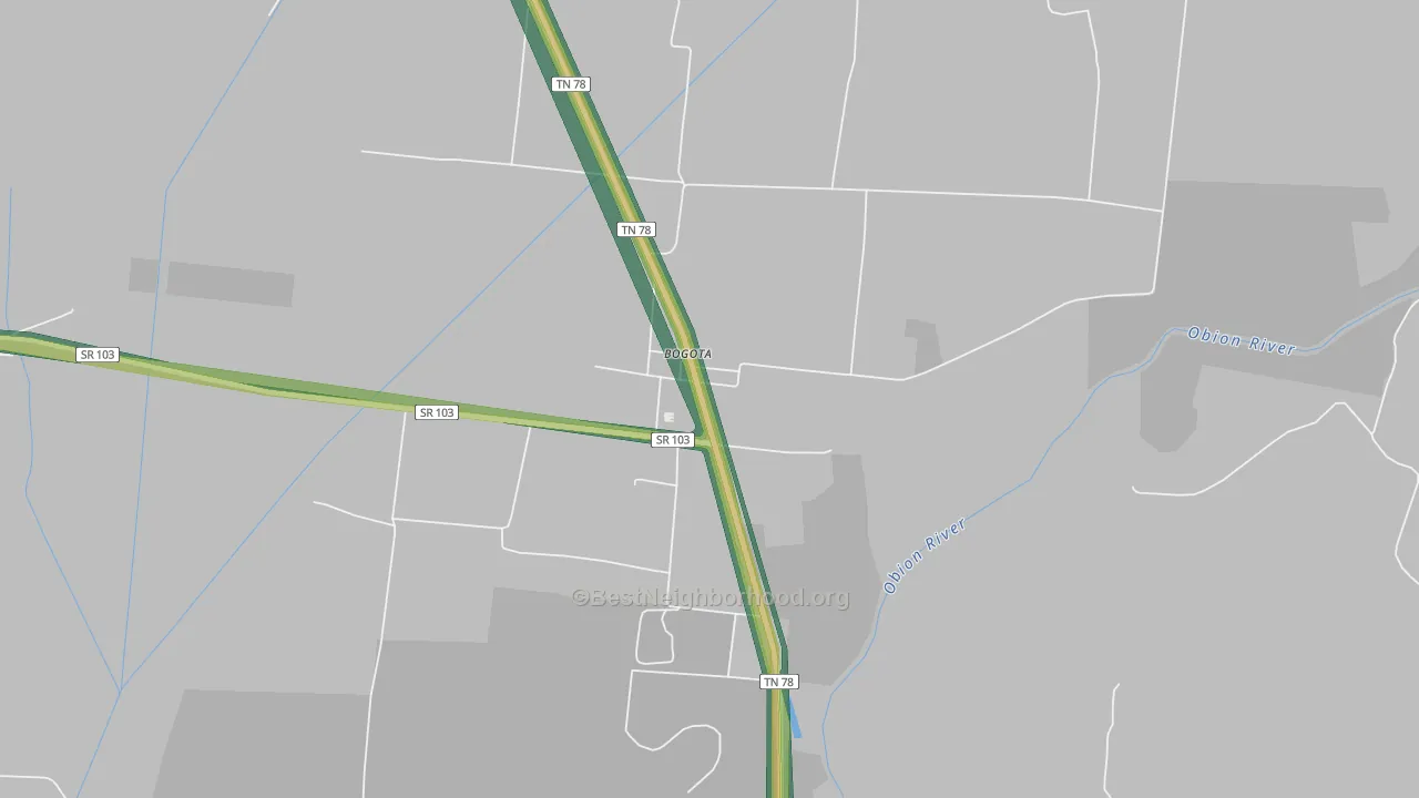 38007, TN Map of Noise Levels in 38007