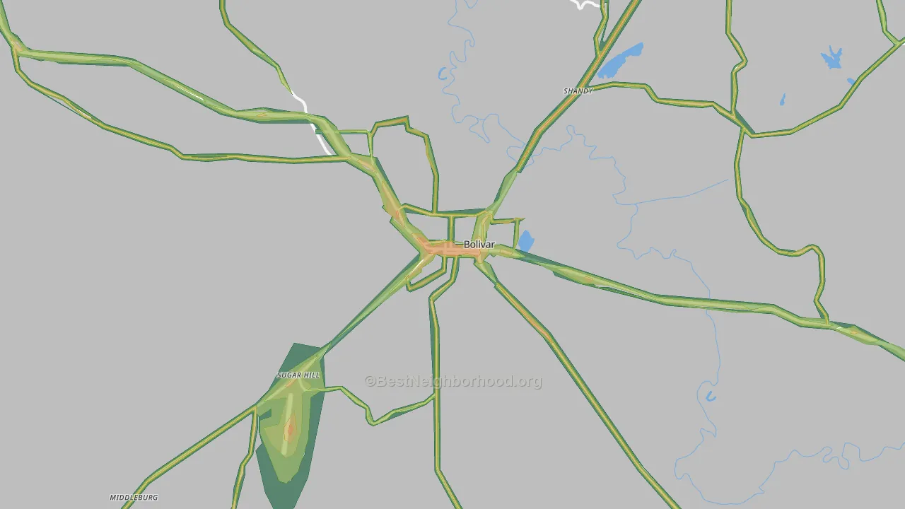 38008, TN Map of Noise Levels in 38008