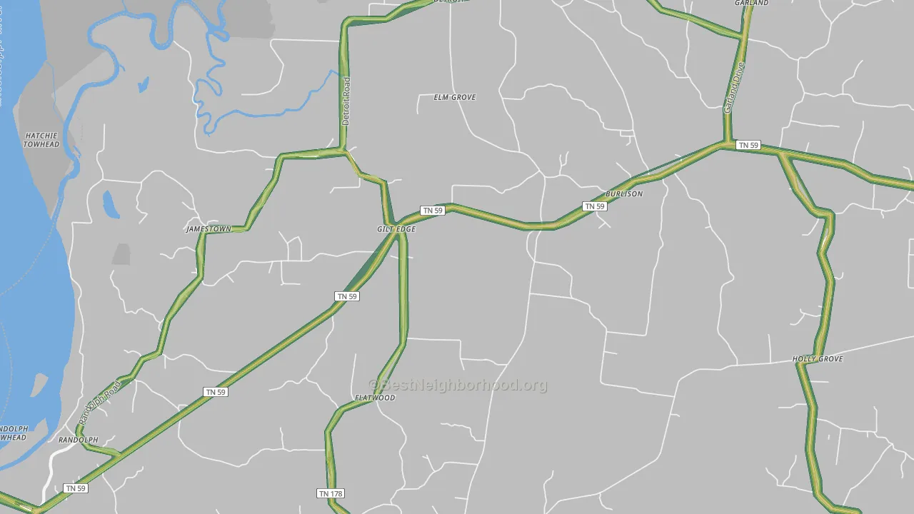 38015, TN Map of Noise Levels in 38015