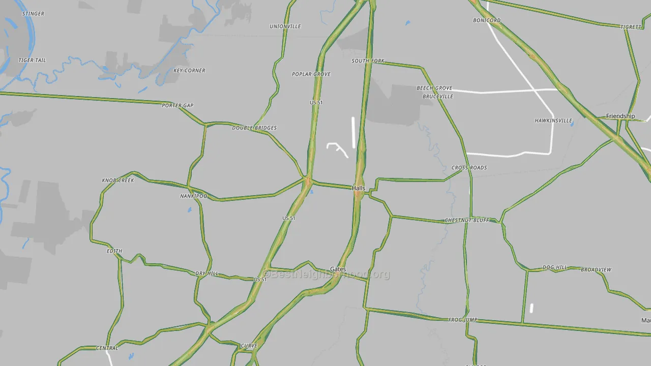 38040, TN Map of Noise Levels in 38040
