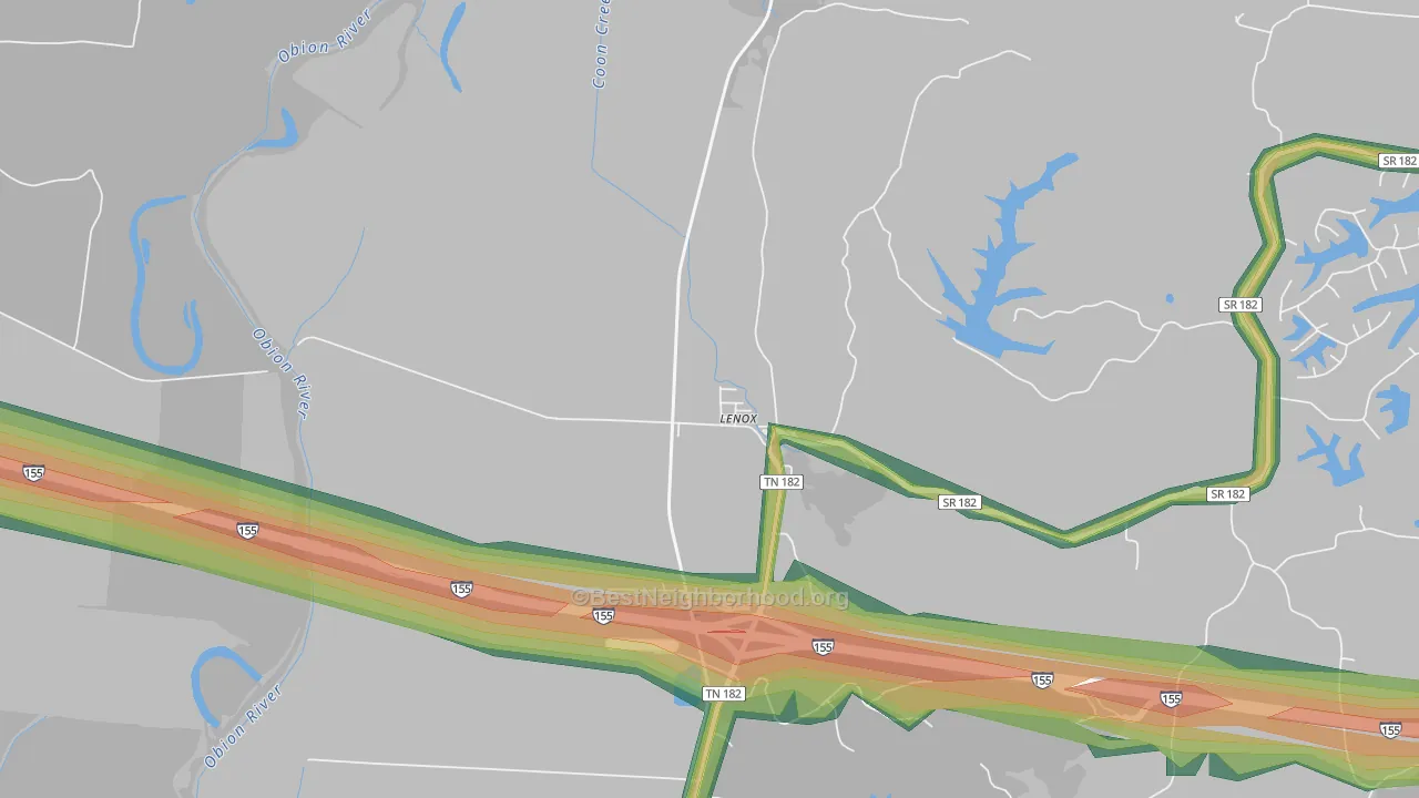 38047, TN Map of Noise Levels in 38047