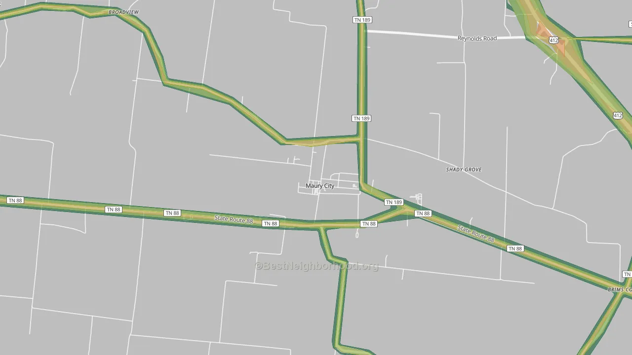 38050, TN Map of Noise Levels in 38050