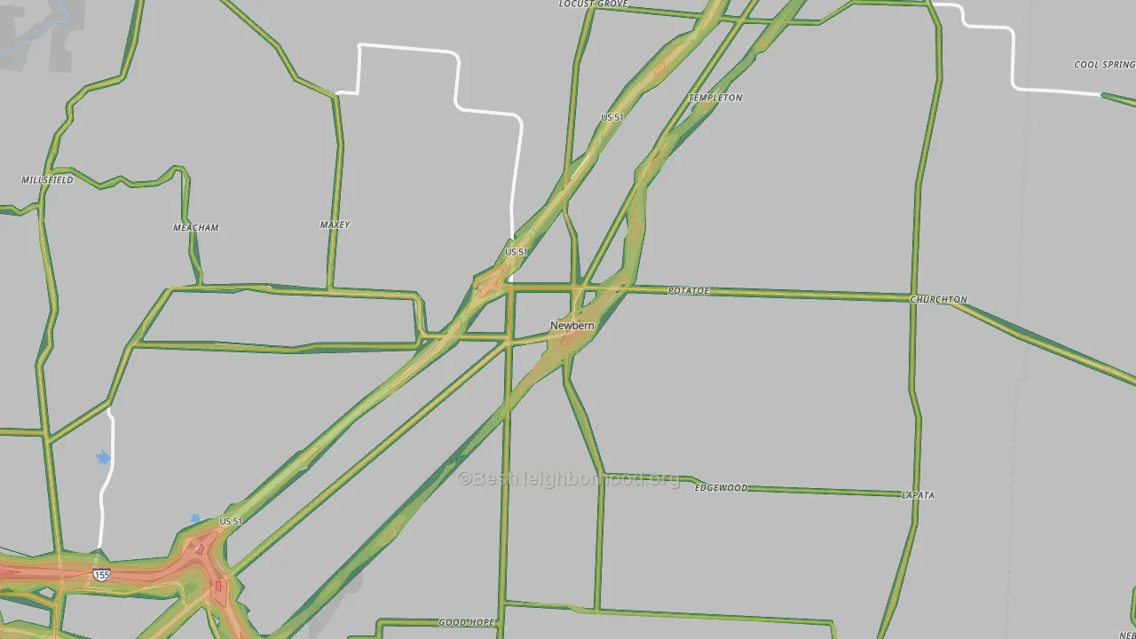 38059, TN Map of Noise Levels in 38059