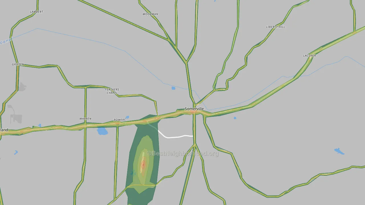 38068, TN Map of Noise Levels in 38068