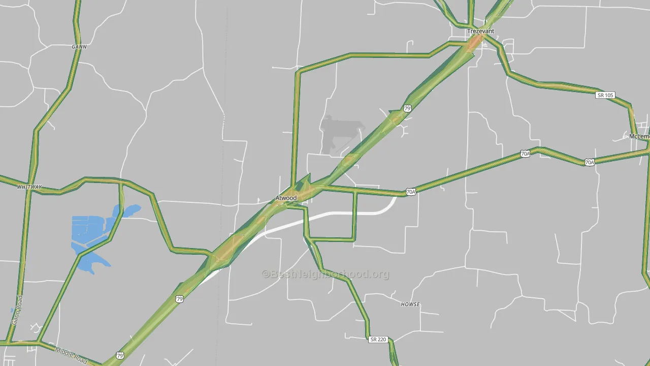 38220, TN Map of Noise Levels in 38220