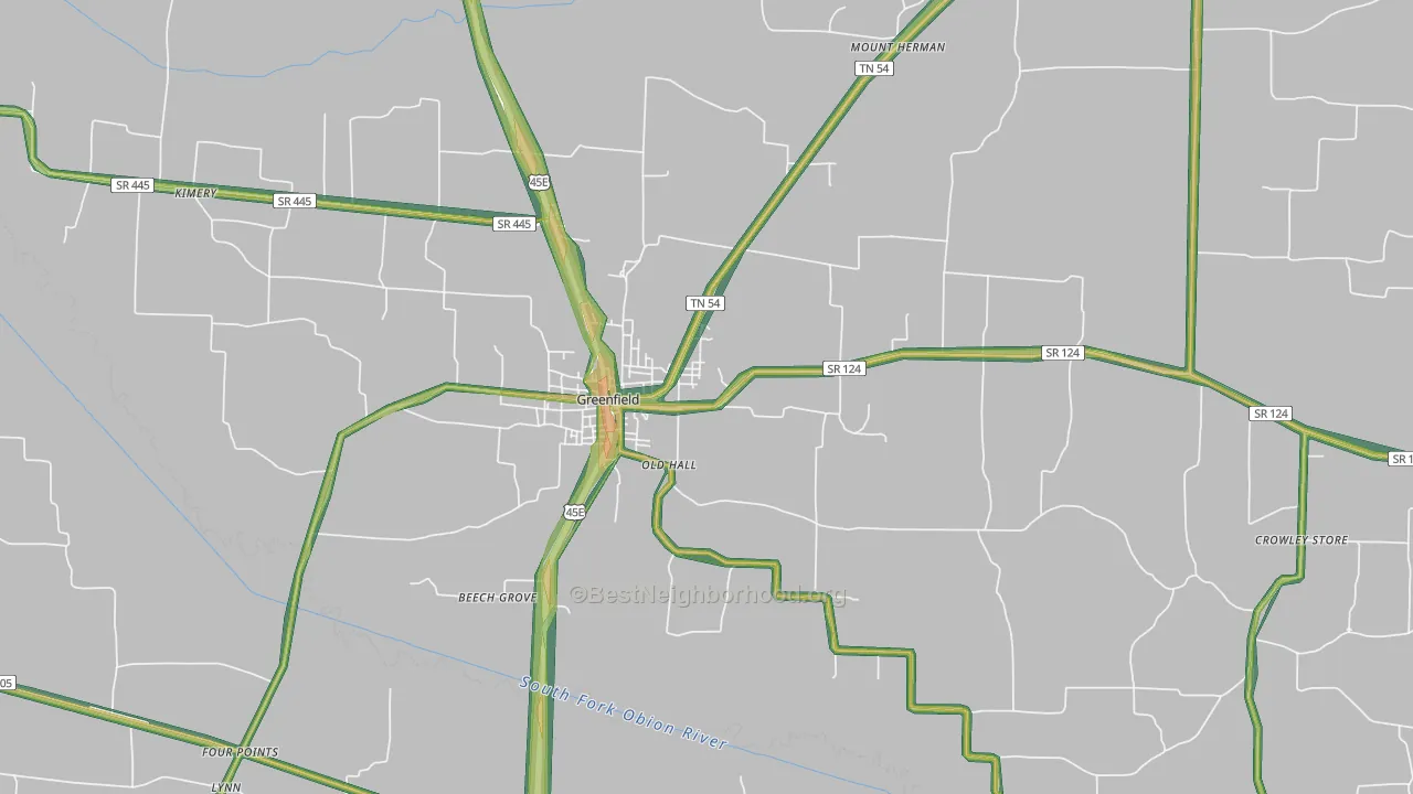 38230, TN Map of Noise Levels in 38230