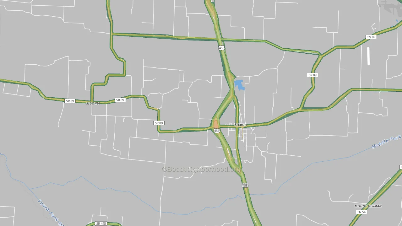 38255, TN Map of Noise Levels in 38255