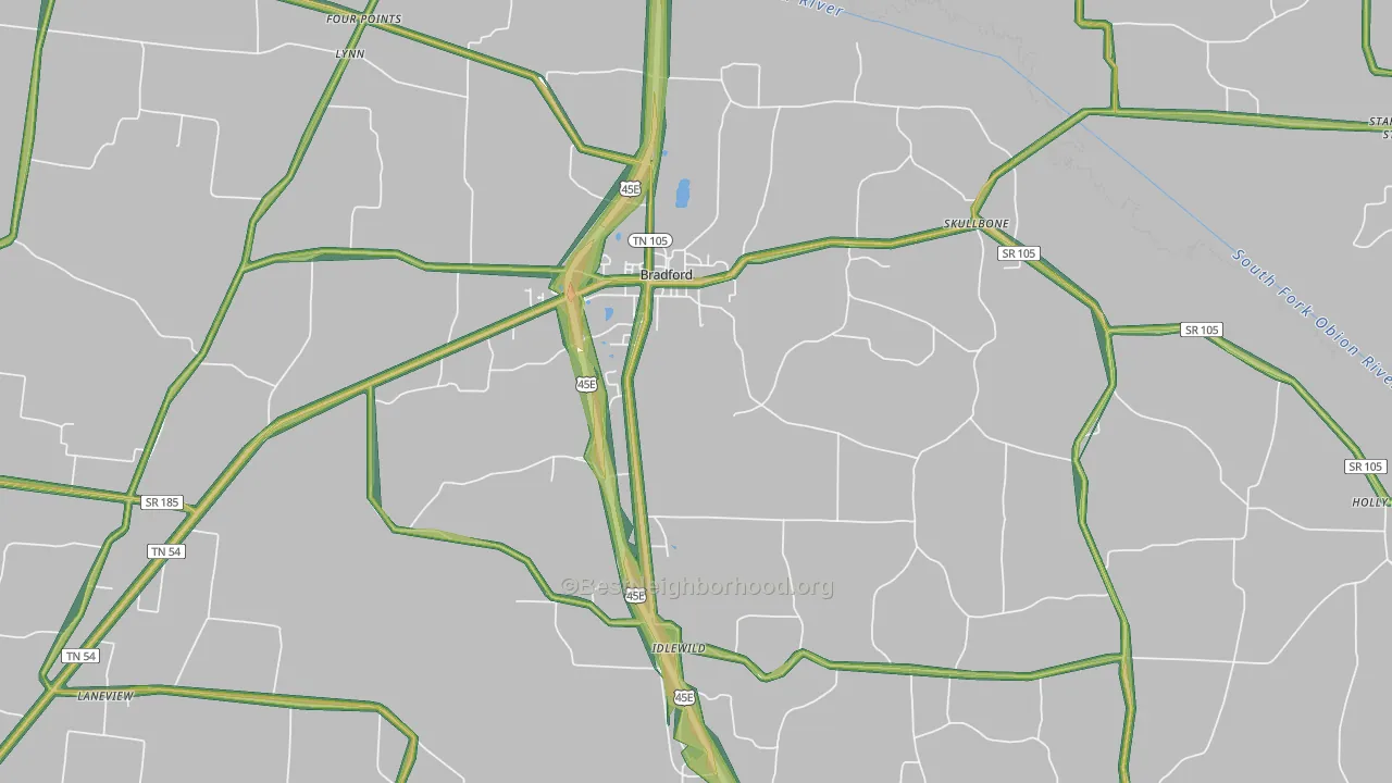 38316, TN Map of Noise Levels in 38316