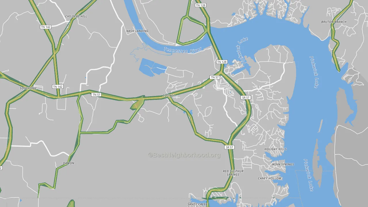 38326, TN Map of Noise Levels in 38326