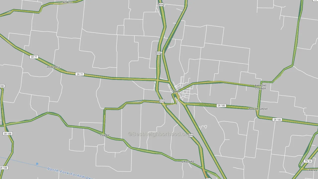 38330, TN Map of Noise Levels in 38330