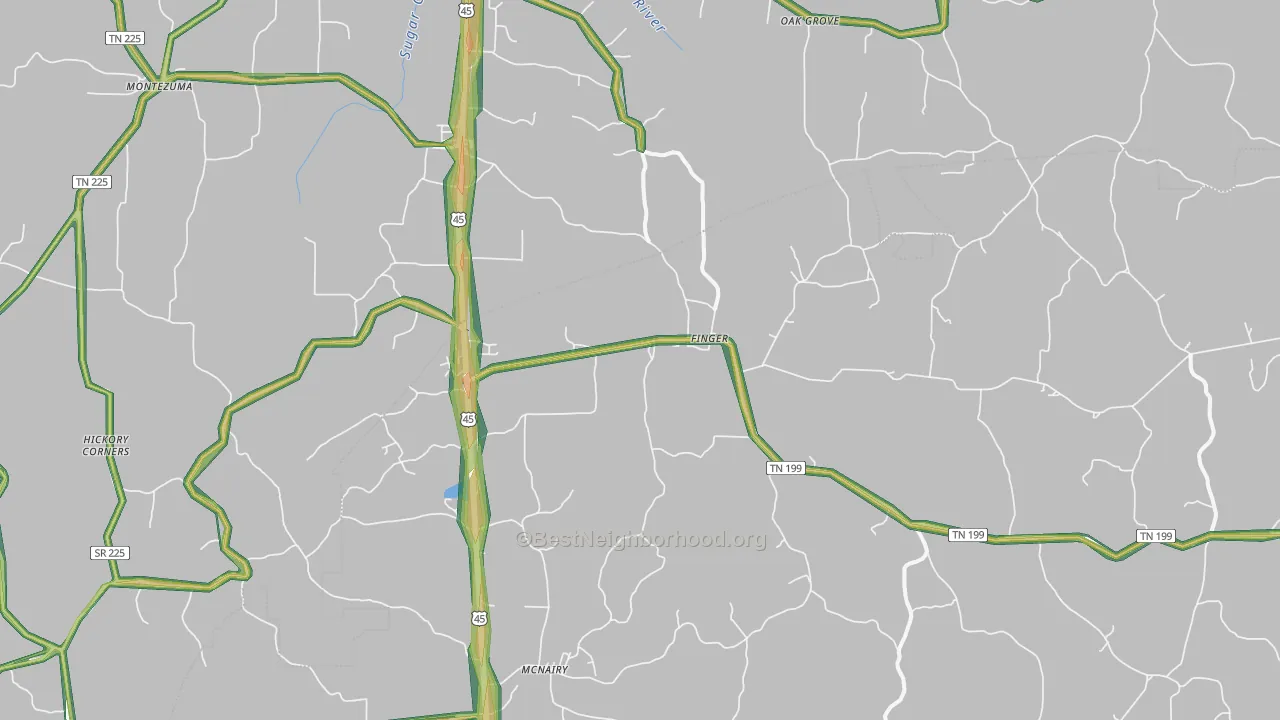 38334, TN Map of Noise Levels in 38334