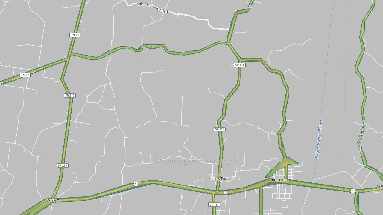 38342, TN Map of Noise Levels in 38342