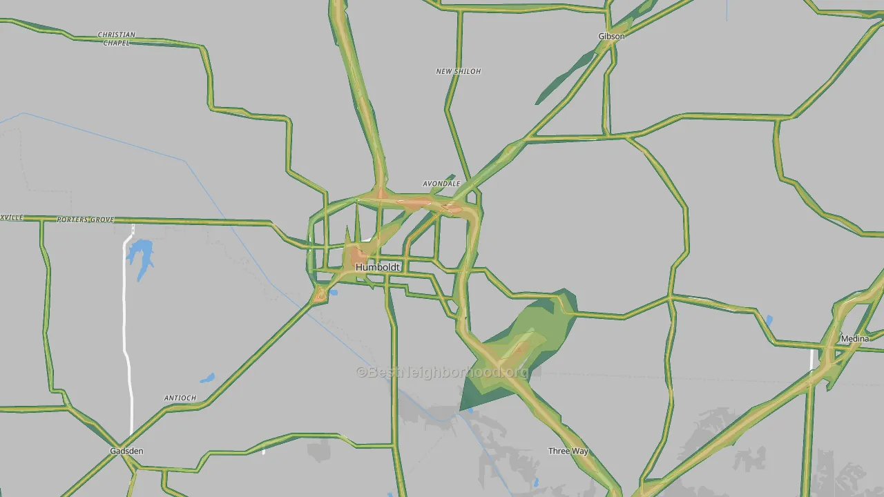 38343, TN Map of Noise Levels in 38343