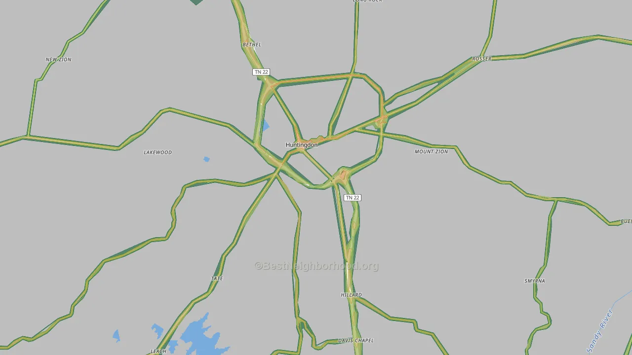38344, TN Map of Noise Levels in 38344