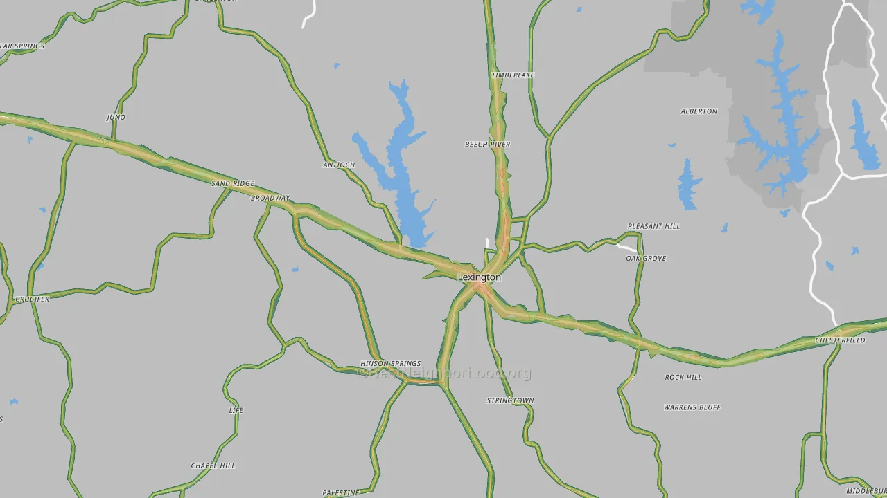 38351, TN Map of Noise Levels in 38351