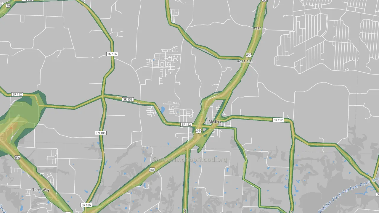 38355, TN Map of Noise Levels in 38355