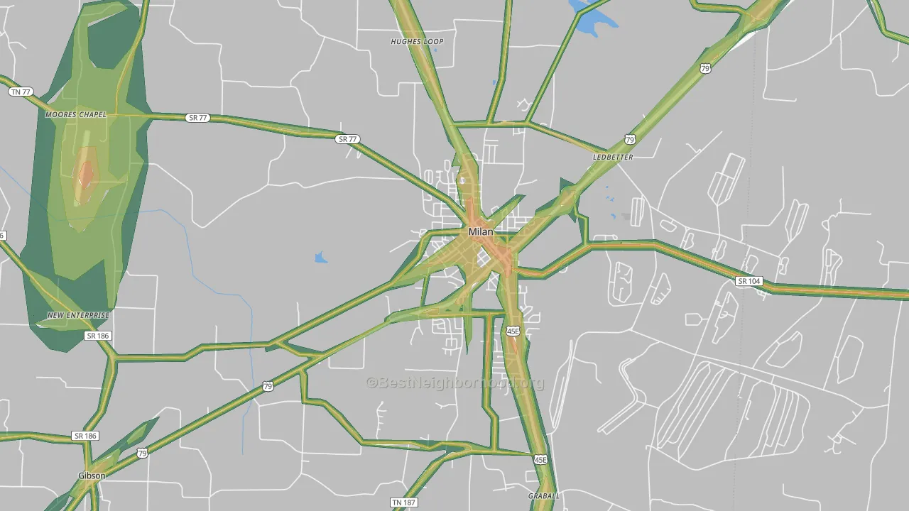 38358, TN Map of Noise Levels in 38358