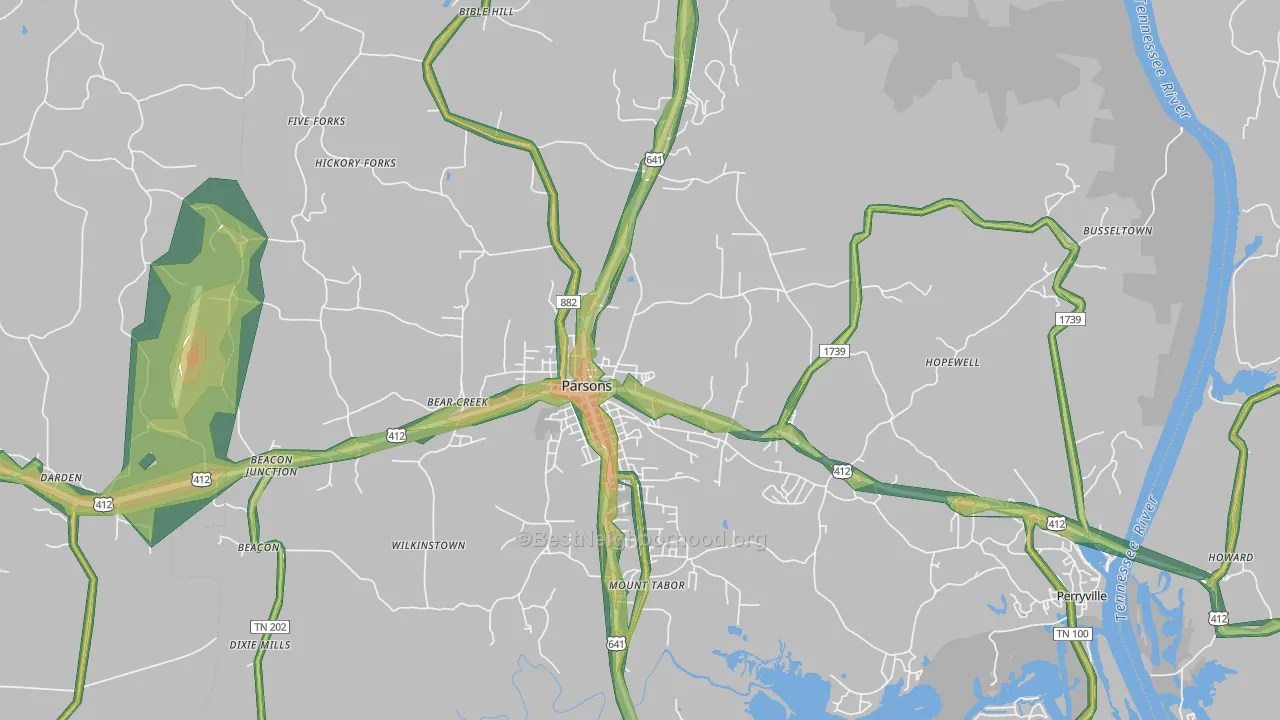 38363, TN Map of Noise Levels in 38363