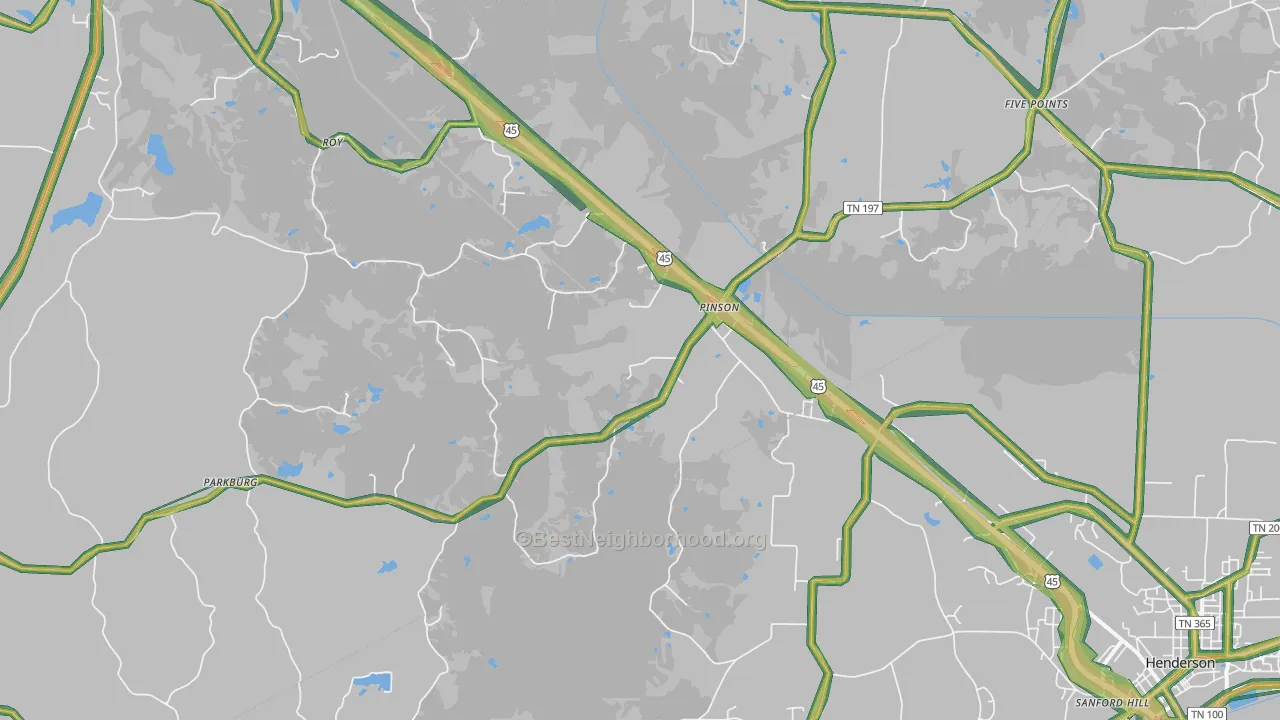 38366, TN Map of Noise Levels in 38366
