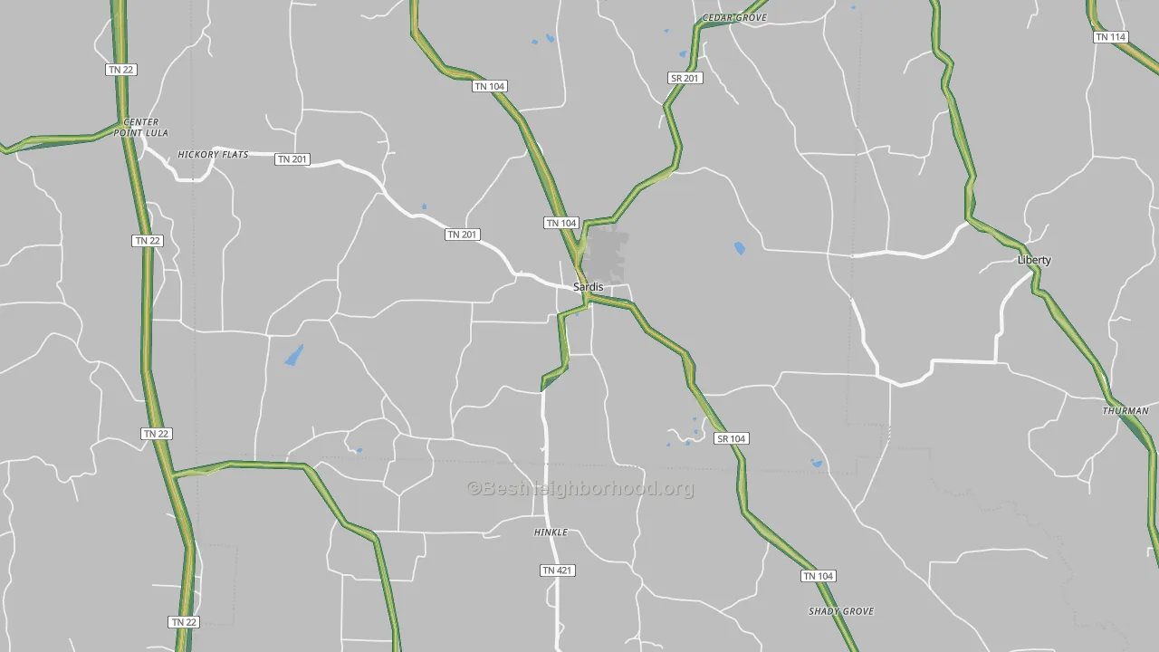 38371, TN Map of Noise Levels in 38371