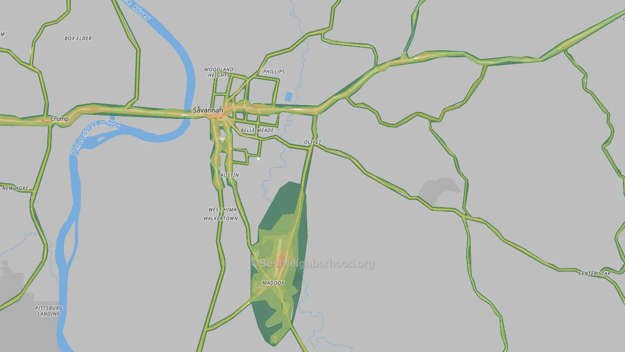 38372, TN Map of Noise Levels in 38372