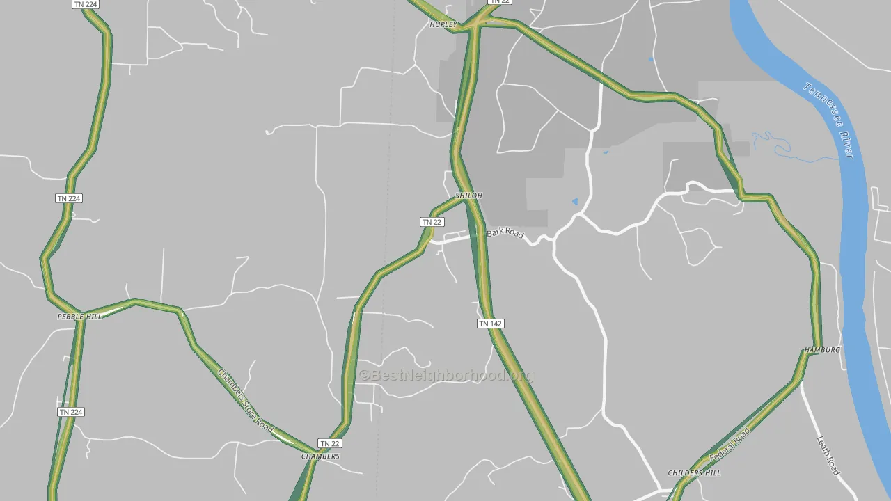 38376, TN Map of Noise Levels in 38376